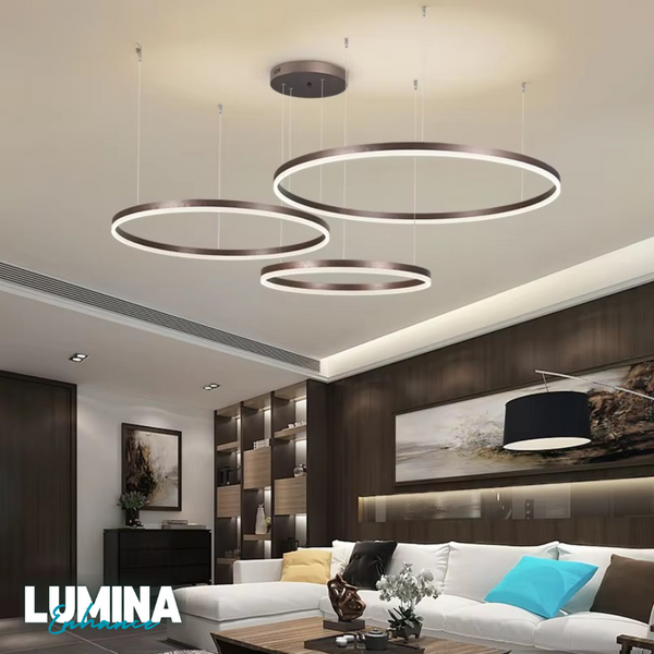 Led Lighting Brushed Rings - Ceiling Mounted Chandelier